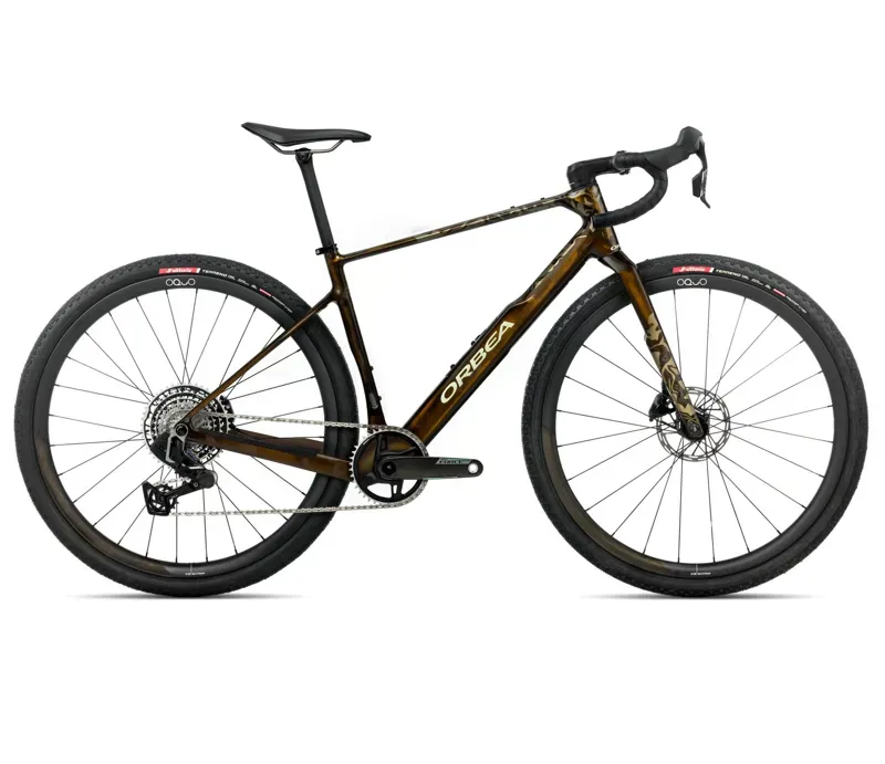 NEW - 2026 Orbea Terra M21eTEAM 1X Road Bike in Caramel Carbon View