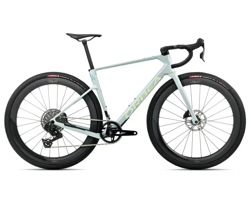 New 2026 Orbea Terra Race M31eLTD 1X Gravel Bike in Frozen Concrete
