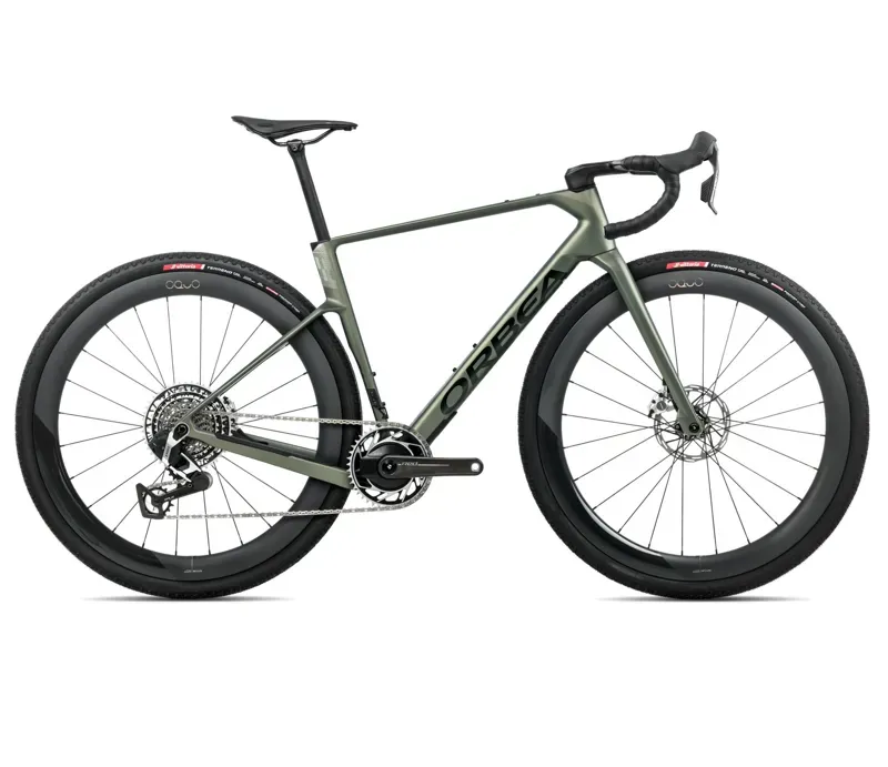 New 2026 Orbea Terra Race M11eLTD 1X Gravel Bike in Spaceship Green Matt
