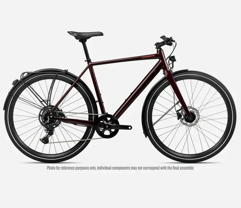 NEW 2026 Orbea Vector 25 EQ Urban Commuter Bike in Burgundy Red
