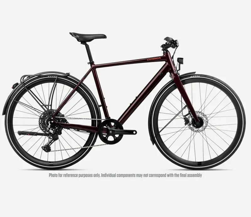 NEW 2026 Orbea Vector 15 EQ Urban Commuter Bike in Burgundy Red