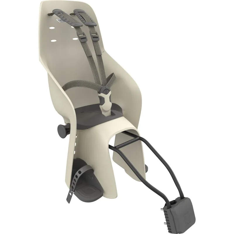 Urban Iki Rear Child Seat U-ME in Nagisa Beige / Bincho Black - Rack/Frame Mount