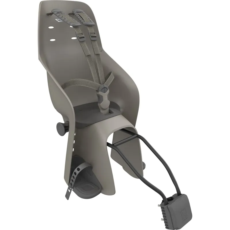 Urban Iki Rear Child Seat U-ME in Suzume Grey / Bincho Black - Rack/Frame Mount